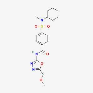 4-[cyclohexyl(methyl)sulfamoyl]-N-[5-(methoxymethyl)-1,3,4-oxadiazol-2-yl]benzamide