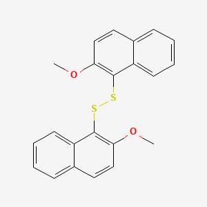 molecular formula C22H18O2S2 B2832723 2-Methoxy-1-[(2-methoxynaphthalen-1-yl)disulfanyl]naphthalene CAS No. 102442-70-6