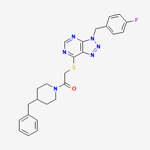 1-(4-benzylpiperidin-1-yl)-2-((3-(4-fluorobenzyl)-3H-[1,2,3]triazolo[4,5-d]pyrimidin-7-yl)thio)ethanone