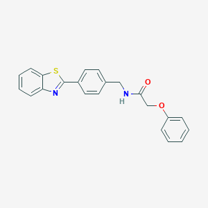 molecular formula C22H18N2O2S B283273 N-[4-(1,3-benzothiazol-2-yl)benzyl]-2-phenoxyacetamide 