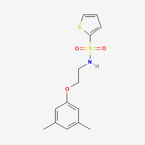 molecular formula C14H17NO3S2 B2832733 N-[2-(3,5-dimethylphenoxy)ethyl]thiophene-2-sulfonamide CAS No. 696607-60-0