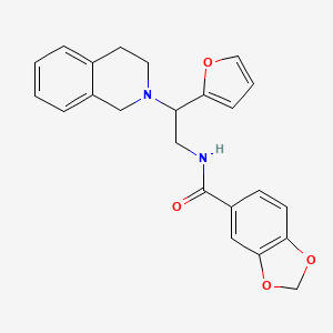N-(2-(3,4-dihydroisoquinolin-2(1H)-yl)-2-(furan-2-yl)ethyl)benzo[d][1,3]dioxole-5-carboxamide