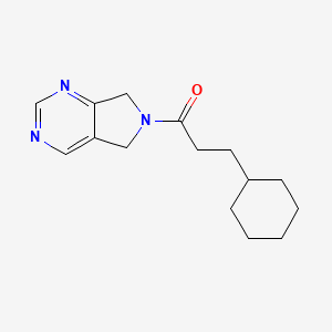 3-cyclohexyl-1-(5H-pyrrolo[3,4-d]pyrimidin-6(7H)-yl)propan-1-one