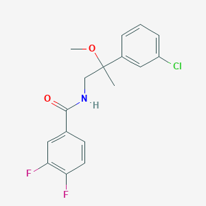 N-[2-(3-chlorophenyl)-2-methoxypropyl]-3,4-difluorobenzamide