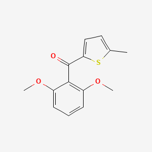 molecular formula C14H14O3S B2832748 (2,6-二甲氧基苯基)-(5-甲硫代噻吩-2-基)甲酮 CAS No. 1094457-87-0
