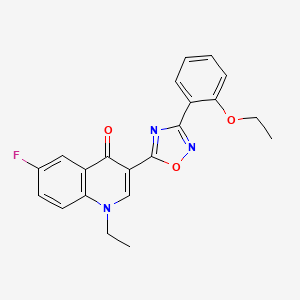 molecular formula C21H18FN3O3 B2832753 3-(3-(2-乙氧基苯基)-1,2,4-噁二唑-5-基)-1-乙基-6-氟喹啉-4(1H)-酮 CAS No. 1207037-30-6