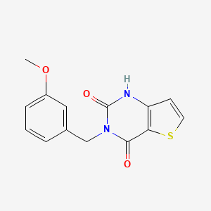 molecular formula C14H12N2O3S B2832755 3-(3-methoxybenzyl)thieno[3,2-d]pyrimidine-2,4(1H,3H)-dione CAS No. 1223886-16-5