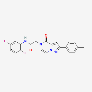 molecular formula C21H16F2N4O2 B2832759 N-(2,5-二氟苯基)-2-(4-氧代-2-(对甲苯基)吡唑并[1,5-a]嘧啶-5(4H)-基)乙酰胺 CAS No. 941894-49-1