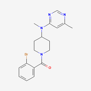 molecular formula C18H21BrN4O B2832762 (2-Bromophenyl)-[4-[methyl-(6-methylpyrimidin-4-yl)amino]piperidin-1-yl]methanone CAS No. 2415552-17-7