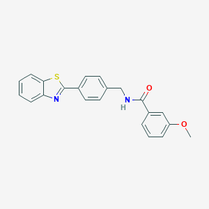 molecular formula C22H18N2O2S B283277 N-[4-(1,3-benzothiazol-2-yl)benzyl]-3-methoxybenzamide 