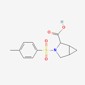 molecular formula C13H15NO4S B2832775 3-[(4-Methylphenyl)sulfonyl]-3-azabicyclo[3.1.0]hexane-2-carboxylic acid CAS No. 1009343-76-3