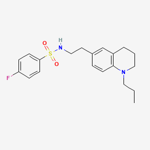 4-fluoro-N-(2-(1-propyl-1,2,3,4-tetrahydroquinolin-6-yl)ethyl)benzenesulfonamide