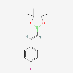 molecular formula C14H18BFO2 B2832781 (E)-2-(4-Fluorostyryl)-4,4,5,5-tetramethyl-1,3,2-dioxaborolane CAS No. 504433-86-7