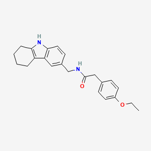molecular formula C23H26N2O2 B2832783 2-(4-ethoxyphenyl)-N-((2,3,4,9-tetrahydro-1H-carbazol-6-yl)methyl)acetamide CAS No. 852138-52-4