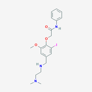 molecular formula C20H26IN3O3 B283279 2-[4-({[2-(dimethylamino)ethyl]amino}methyl)-2-iodo-6-methoxyphenoxy]-N-phenylacetamide 
