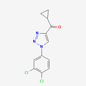 molecular formula C12H9Cl2N3O B2832792 cyclopropyl[1-(3,4-dichlorophenyl)-1H-1,2,3-triazol-4-yl]methanone CAS No. 866135-74-2
