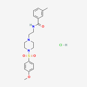 N-(2-(4-((4-methoxyphenyl)sulfonyl)piperazin-1-yl)ethyl)-3-methylbenzamide hydrochloride