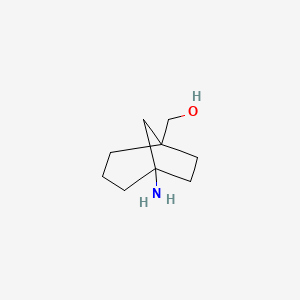molecular formula C9H18ClNO B2832798 Bicyclo[3.2.1]octane-1-methanol, 5-amino- CAS No. 1427704-93-5