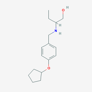 molecular formula C16H25NO2 B283280 2-{[4-(Cyclopentyloxy)benzyl]amino}-1-butanol 