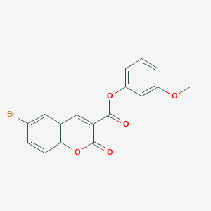 molecular formula C17H11BrO5 B2832801 3-甲氧基苯基-6-溴-2-氧代-2H-香豆素-3-羧酸酯 CAS No. 324066-42-4