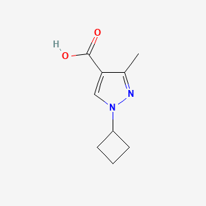 molecular formula C9H12N2O2 B2832808 1-cyclobutyl-3-methyl-1H-pyrazole-4-carboxylic acid CAS No. 1556315-63-9