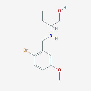 molecular formula C12H18BrNO2 B283281 2-[(2-Bromo-5-methoxybenzyl)amino]-1-butanol 