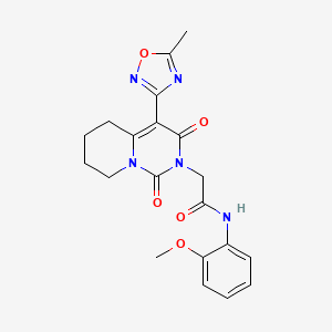 N-(2-methoxyphenyl)-2-[4-(5-methyl-1,2,4-oxadiazol-3-yl)-1,3-dioxo-5,6,7,8-tetrahydro-1H-pyrido[1,2-c]pyrimidin-2(3H)-yl]acetamide
