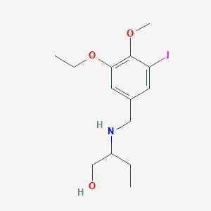molecular formula C14H22INO3 B283282 2-[(3-Ethoxy-5-iodo-4-methoxybenzyl)amino]-1-butanol 