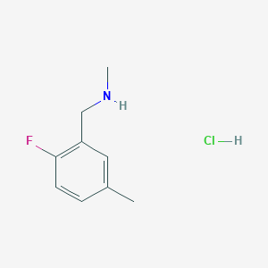 molecular formula C9H13ClFN B2832827 1-(2-Fluoro-5-methylphenyl)-N-methylmethanamine;hydrochloride CAS No. 2551120-75-1