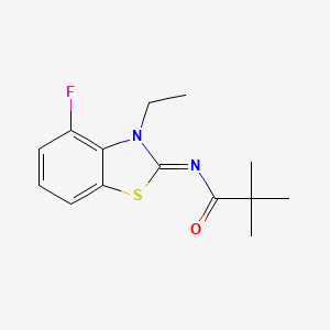molecular formula C14H17FN2OS B2832839 (Z)-N-(3-ethyl-4-fluorobenzo[d]thiazol-2(3H)-ylidene)pivalamide CAS No. 868375-51-3
