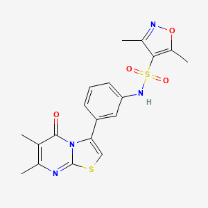 N-(3-(6,7-dimethyl-5-oxo-5H-thiazolo[3,2-a]pyrimidin-3-yl)phenyl)-3,5-dimethylisoxazole-4-sulfonamide