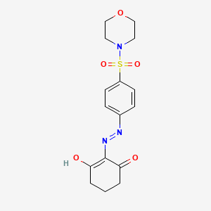 molecular formula C16H19N3O5S B2832850 2-(2-(4-(Morpholinosulfonyl)phenyl)hydrazono)cyclohexane-1,3-dione CAS No. 326909-65-3