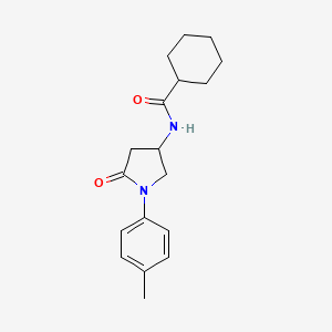 N-(5-oxo-1-(p-tolyl)pyrrolidin-3-yl)cyclohexanecarboxamide