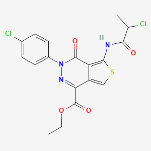 Ethyl 3-(4-chlorophenyl)-5-(2-chloropropanoylamino)-4-oxothieno[3,4-d]pyridazine-1-carboxylate