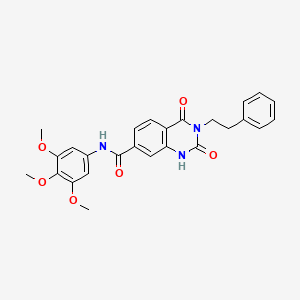 2,4-dioxo-3-phenethyl-N-(3,4,5-trimethoxyphenyl)-1,2,3,4-tetrahydroquinazoline-7-carboxamide