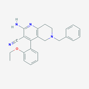 2-Amino-6-benzyl-4-(2-ethoxyphenyl)-5,6,7,8-tetrahydro-1,6-naphthyridine-3-carbonitrile