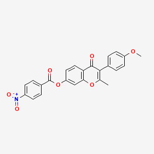 3-(4-methoxyphenyl)-2-methyl-4-oxo-4H-chromen-7-yl 4-nitrobenzoate