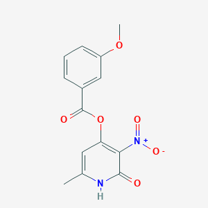 molecular formula C14H12N2O6 B2832862 (6-methyl-3-nitro-2-oxo-1H-pyridin-4-yl) 3-methoxybenzoate CAS No. 868679-56-5