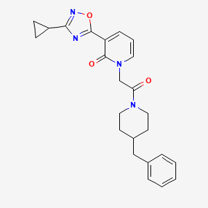 molecular formula C24H26N4O3 B2832865 1-[2-(4-benzylpiperidin-1-yl)-2-oxoethyl]-3-(3-cyclopropyl-1,2,4-oxadiazol-5-yl)pyridin-2(1H)-one CAS No. 1396859-17-8