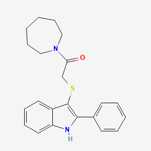 1-(azepan-1-yl)-2-((2-phenyl-1H-indol-3-yl)thio)ethanone