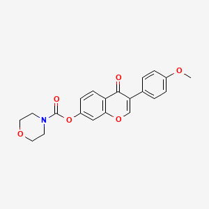 3-(4-methoxyphenyl)-4-oxo-4H-chromen-7-yl morpholine-4-carboxylate