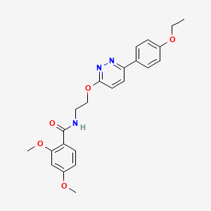 molecular formula C23H25N3O5 B2832879 N-(2-((6-(4-ethoxyphenyl)pyridazin-3-yl)oxy)ethyl)-2,4-dimethoxybenzamide CAS No. 920249-71-4