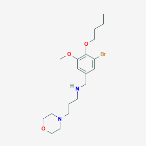 molecular formula C19H31BrN2O3 B283288 N-[(3-bromo-4-butoxy-5-methoxyphenyl)methyl]-3-morpholin-4-ylpropan-1-amine 