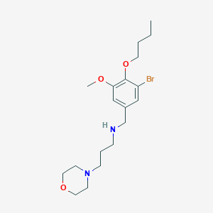 N-[(3-bromo-4-butoxy-5-methoxyphenyl)methyl]-3-morpholin-4-ylpropan-1-amine