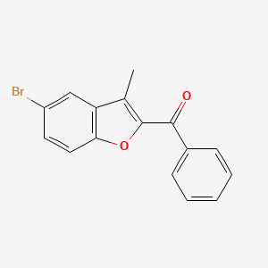 molecular formula C16H11BrO2 B2832885 (5-Bromo-3-methyl-1-benzofuran-2-yl)(phenyl)methanone CAS No. 303145-25-7