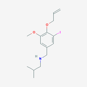 molecular formula C15H22INO2 B283289 N-[4-(allyloxy)-3-iodo-5-methoxybenzyl]-N-isobutylamine 