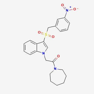 1-(azepan-1-yl)-2-(3-((3-nitrobenzyl)sulfonyl)-1H-indol-1-yl)ethanone