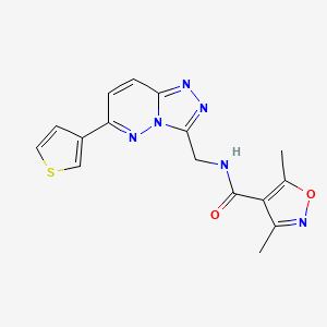 molecular formula C16H14N6O2S B2832902 3,5-二甲基-N-((6-(噻吩-3-基)-[1,2,4]三唑并[4,3-b]吡啶-3-基)甲基)异噁唑-4-甲酰胺 CAS No. 1904307-61-4