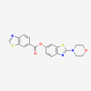 molecular formula C19H15N3O3S2 B2832905 2-吗啉基苯并[d]噻唑-6-基苯并[d]噻唑-6-甲酸酯 CAS No. 941995-32-0