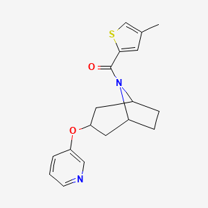 (4-methylthiophen-2-yl)((1R,5S)-3-(pyridin-3-yloxy)-8-azabicyclo[3.2.1]octan-8-yl)methanone